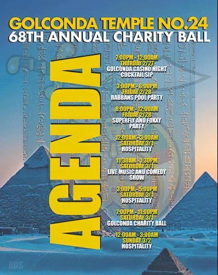 Golconda Ball Honoring Illustrious Potentate Cedric Scates